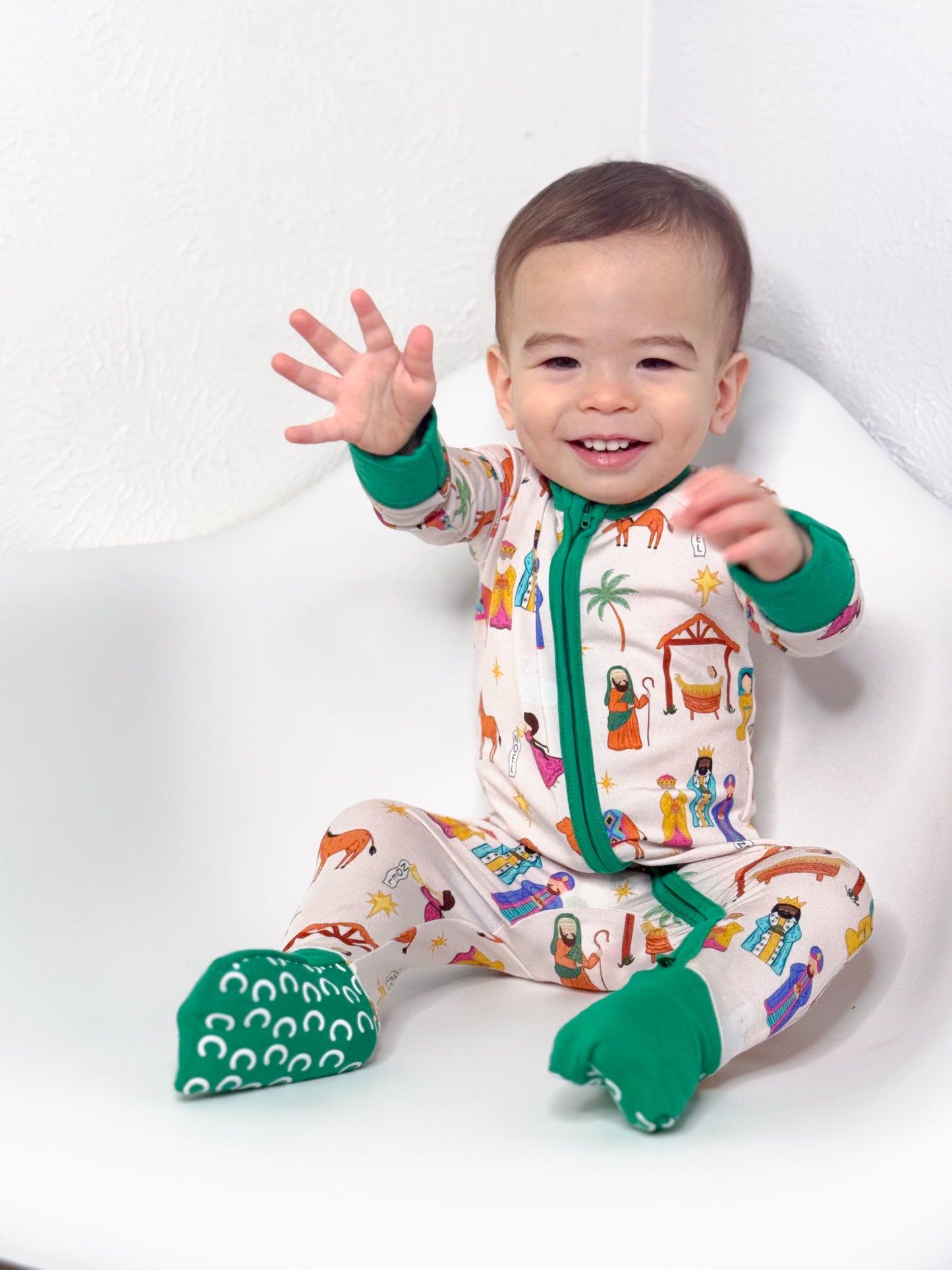 O come, Emmanuel zipper footie
