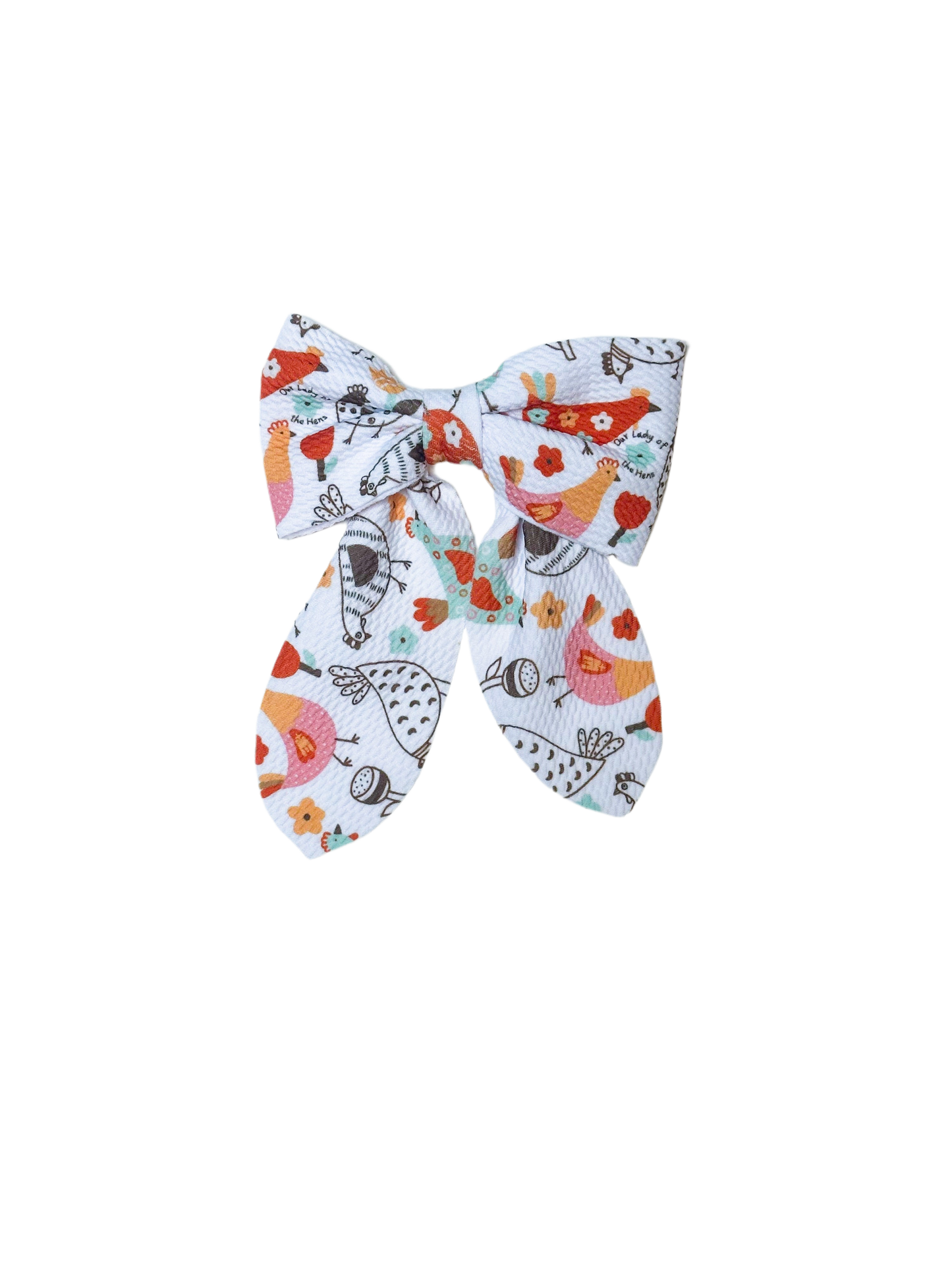 Our Lady of the Hens bow clip