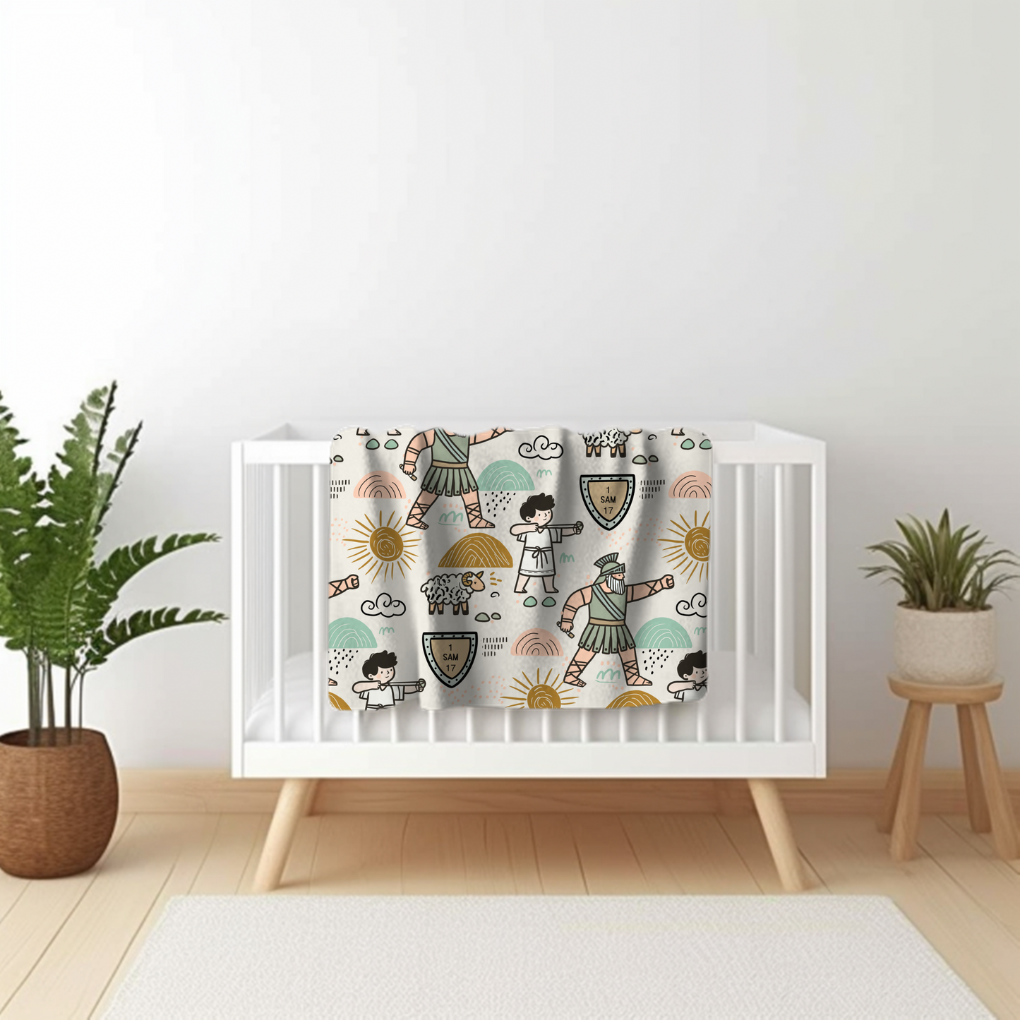 David and Goliath blanket
