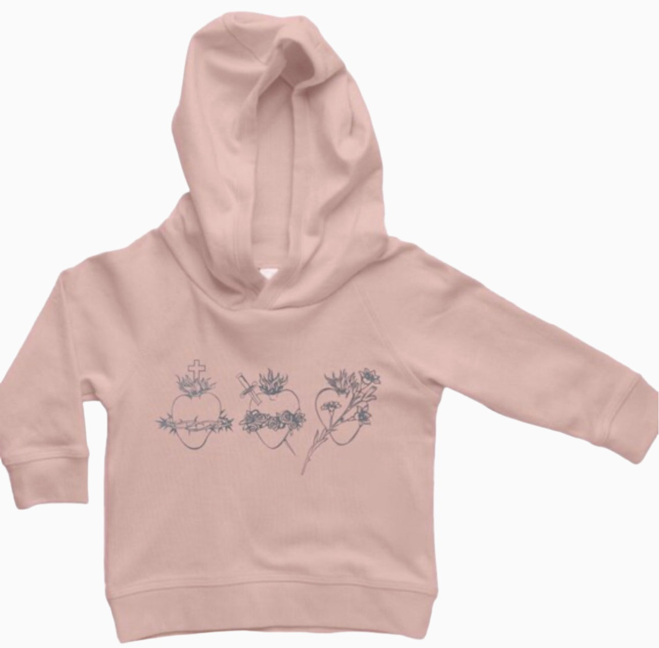 Three hearts hooded sweatshirt