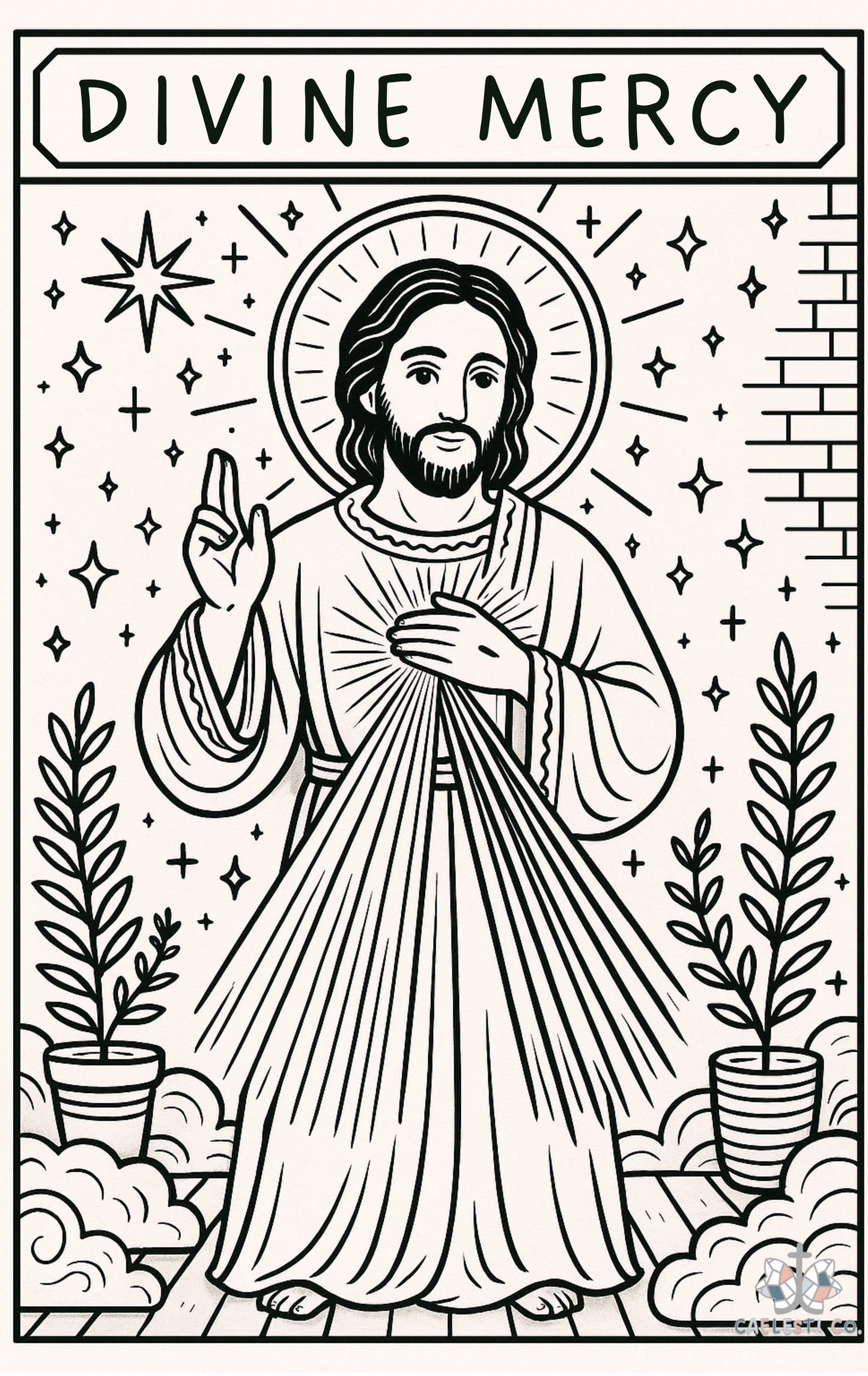 Divine Mercy Coloring Page
