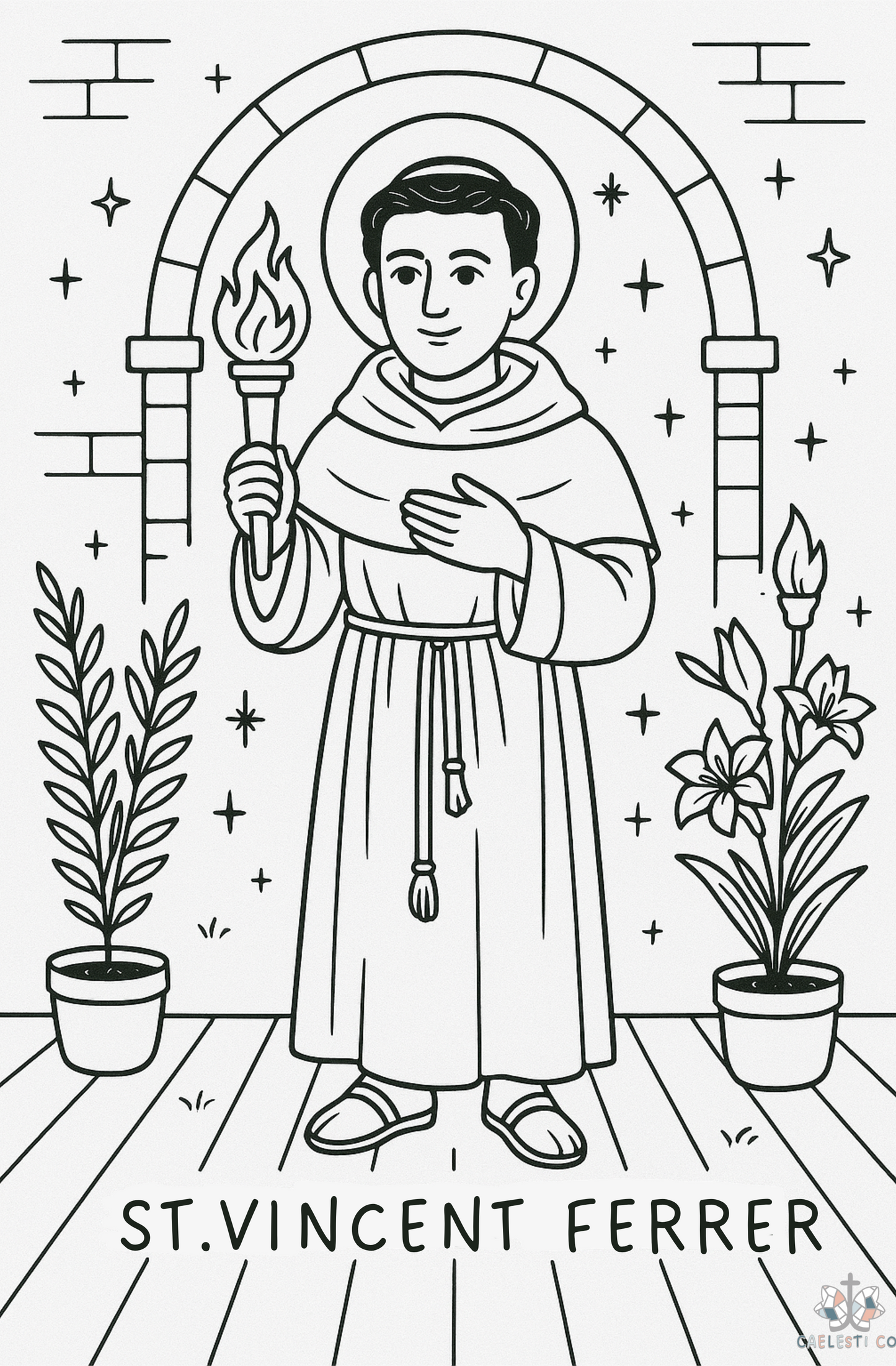 St.Vincent Ferrer coloring page