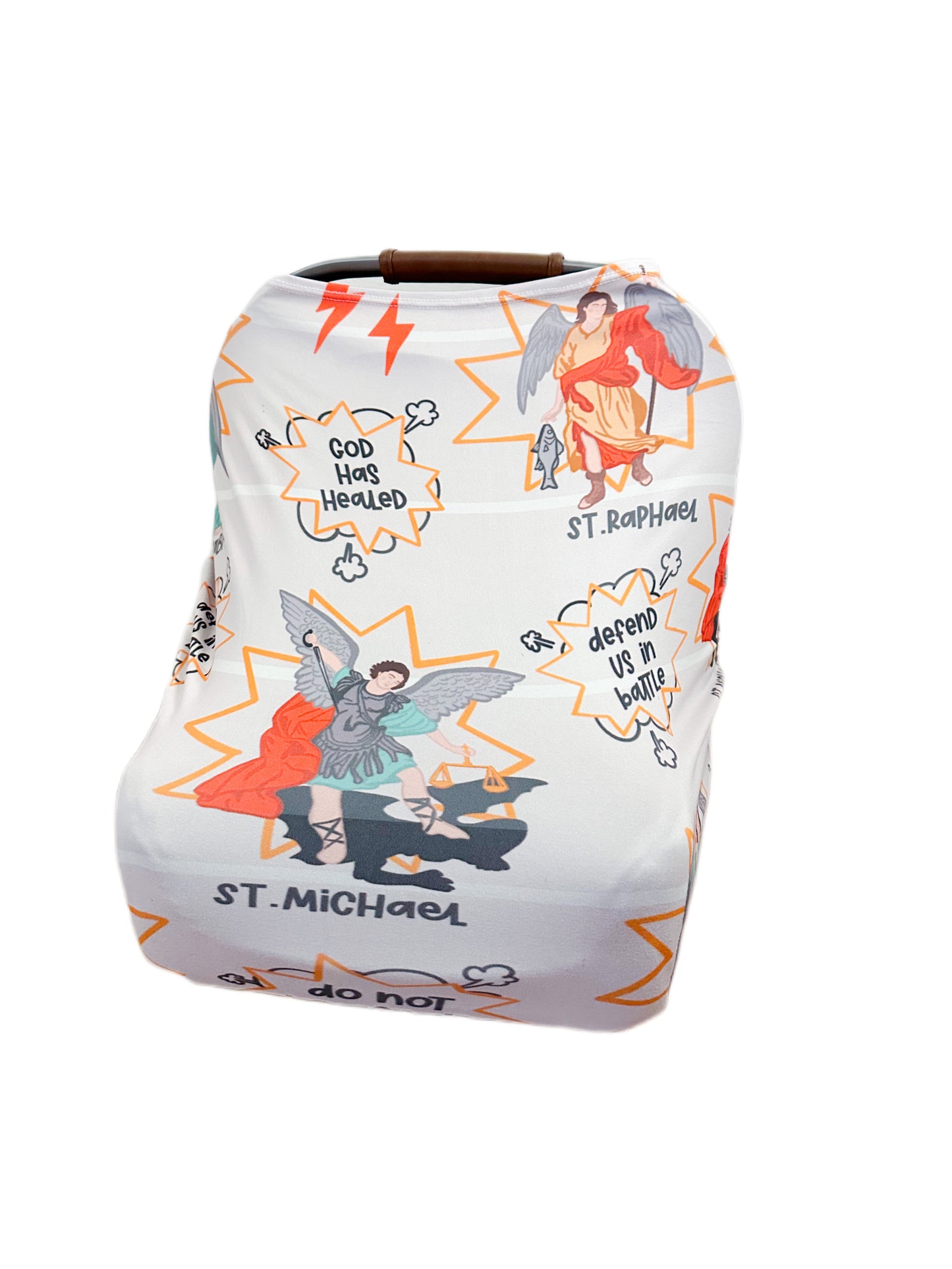 Superhero archangel car seat + nursing cover