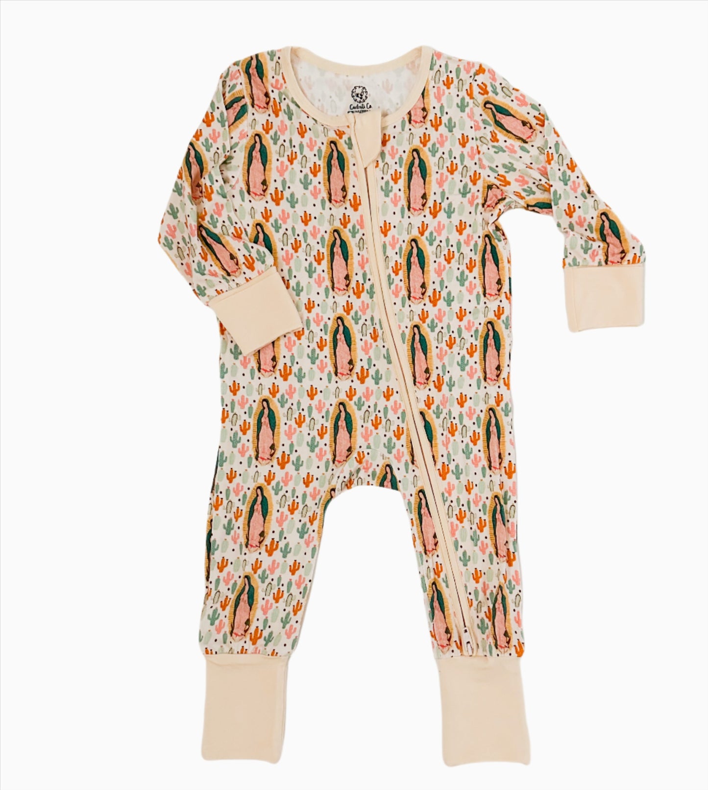 Our Lady of Guadalupe zipper footie