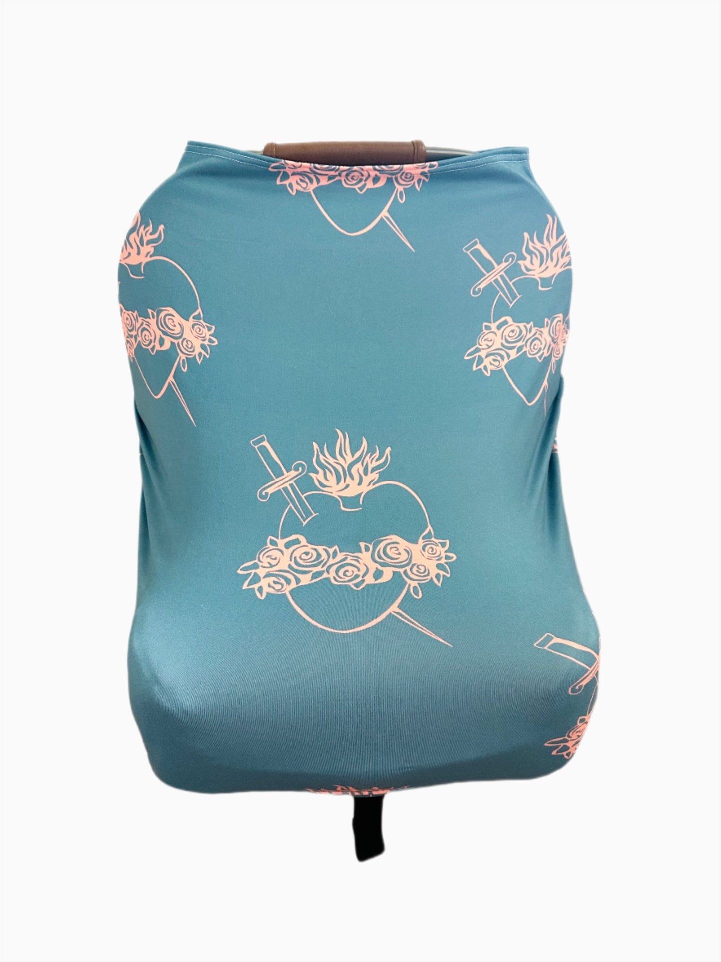 Immaculate Heart of Mary car seat + nursing cover