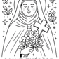 St. Therese of Lisieux coloring page