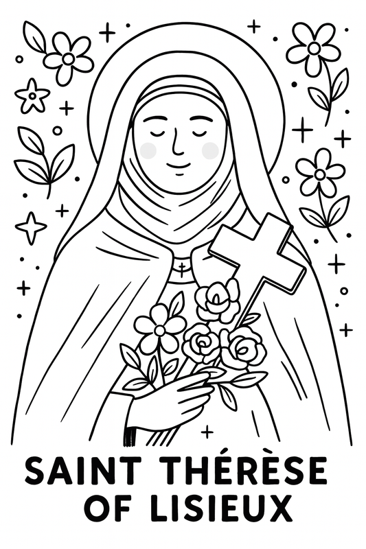 St. Therese of Lisieux coloring page