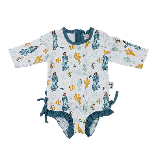 Our Lady Star of the Sea ( Ave Maris Stella) Swimsuit