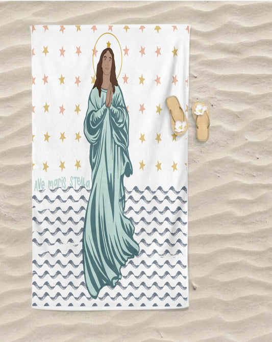 Ave Maris Stella Beach Towel