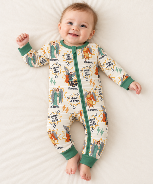 Superhero Archangel zipper footie