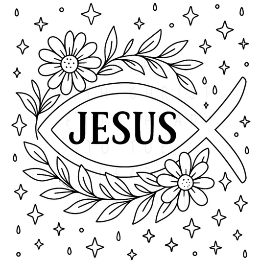 Christian Fish coloring page
