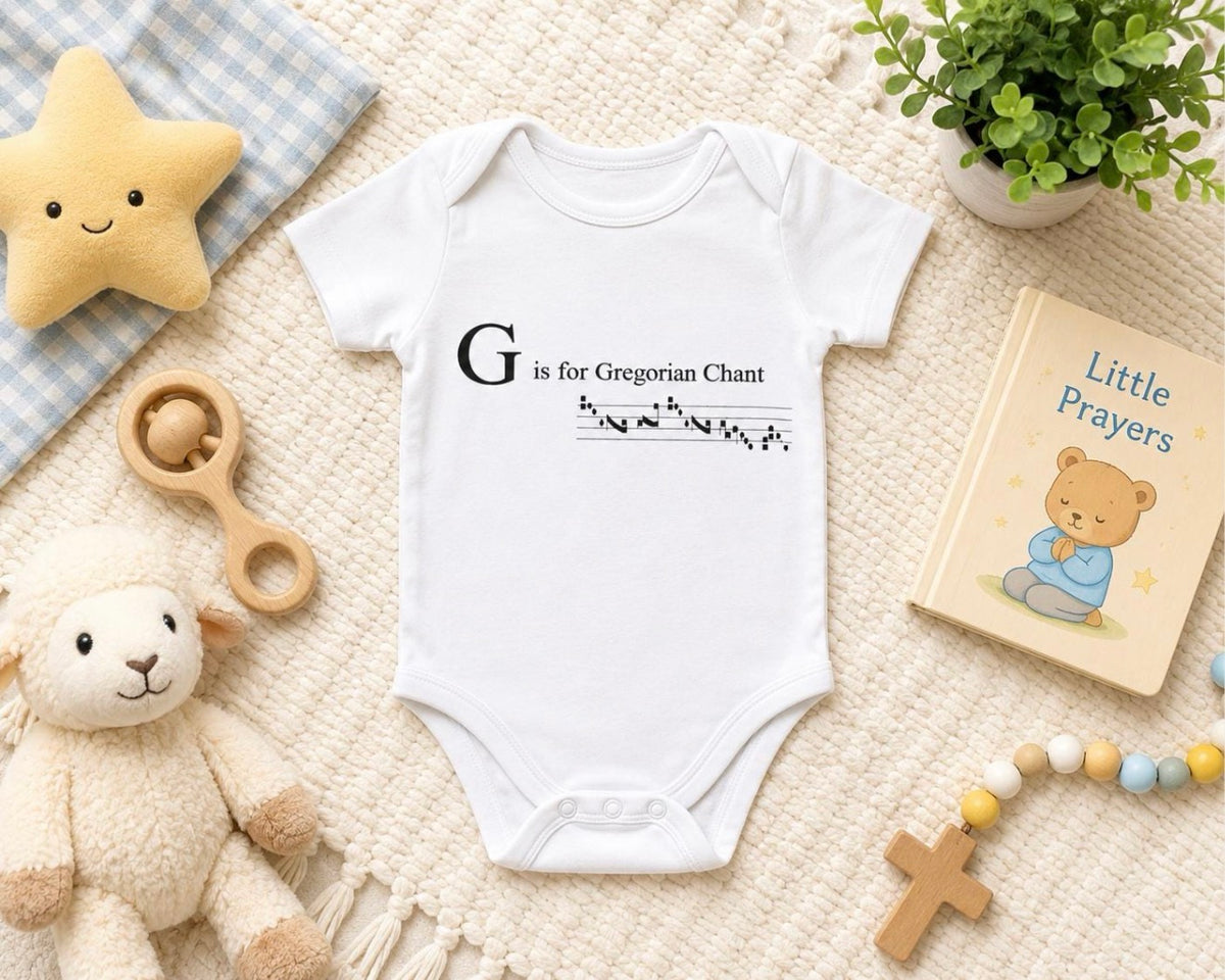 Toddler Tee — "G is for Gregorian Chant" Music Note Shirt