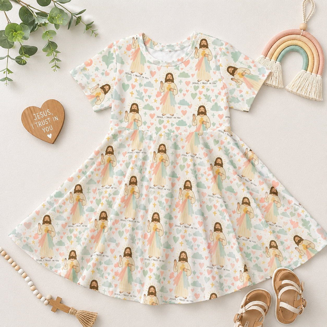 Divine Mercy twirl dress