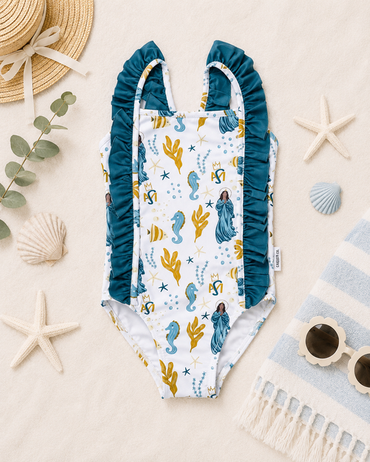 Our Lady Star of the Sea (Ave Maris Stella) Swimsuit