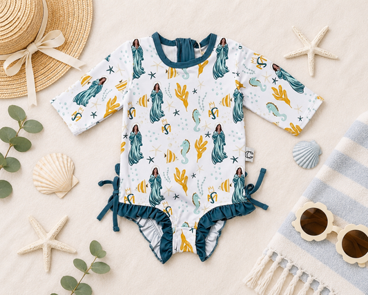 Our Lady Star of the Sea (Ave Maris Stella) Swimsuit