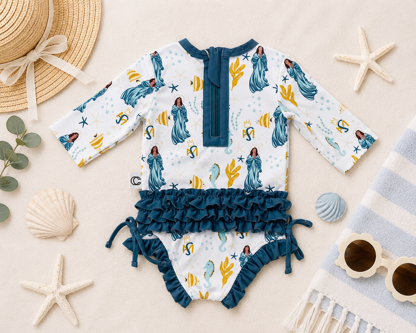 Our Lady Star of the Sea (Ave Maris Stella) Swimsuit