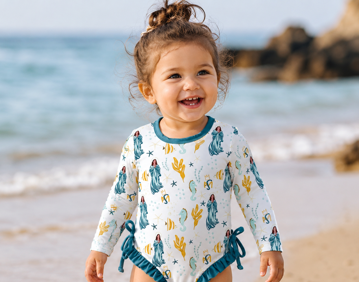 Our Lady Star of the Sea (Ave Maris Stella) Swimsuit