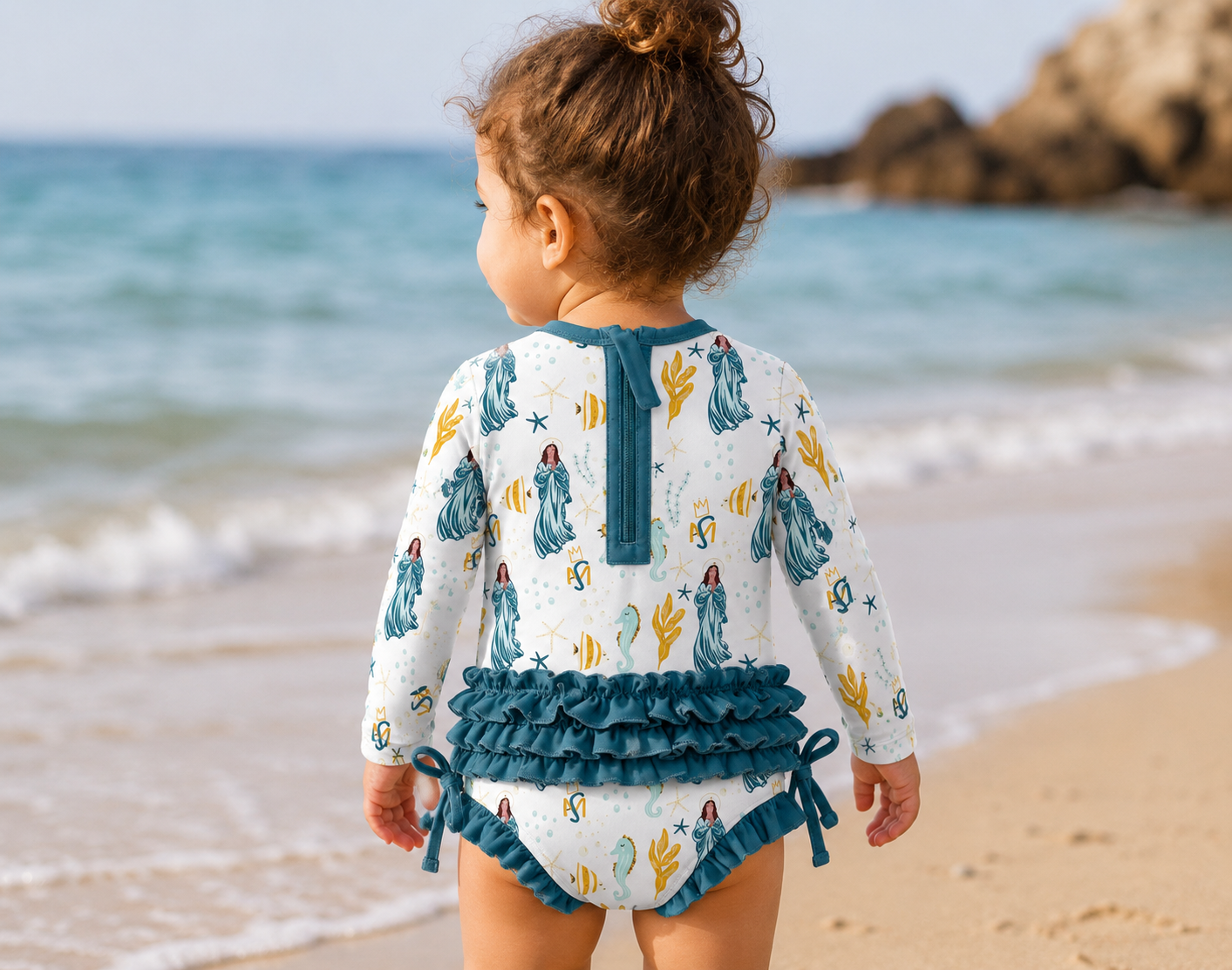 Our Lady Star of the Sea (Ave Maris Stella) Swimsuit