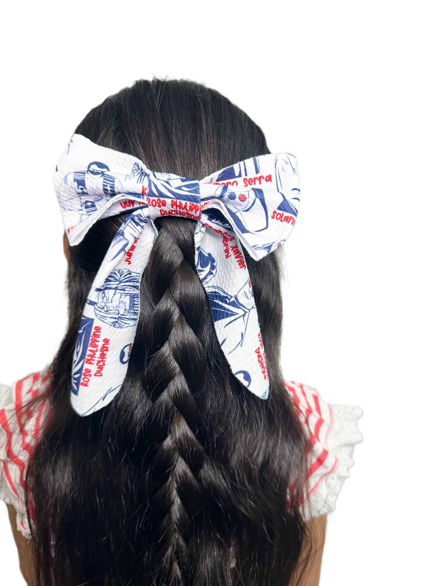 American saints hair bow clip