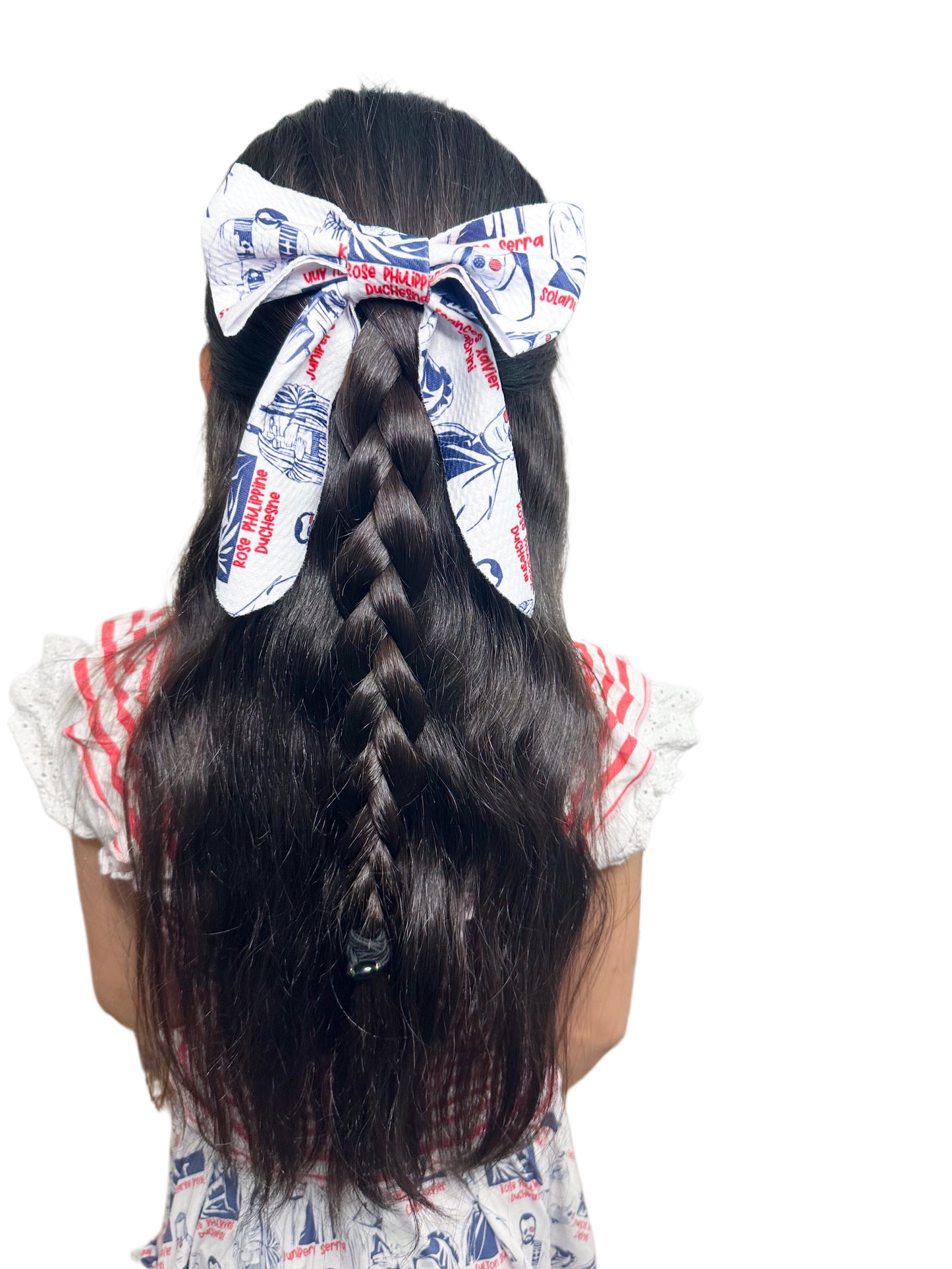 American saints hair bow clip