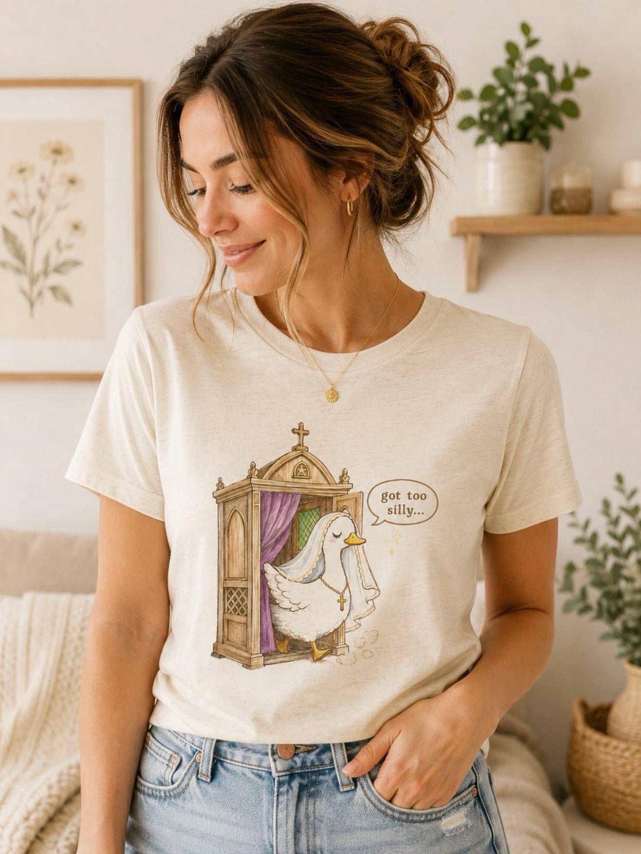 Funny Catholic goose shirt