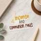 Incense and Communion rails sticker