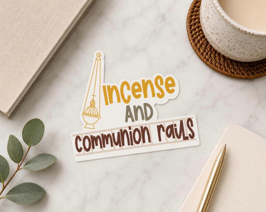 Incense and Communion rails sticker