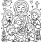 Jesus and the little children coloring page