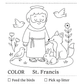 St. Francis of Assisi Activity and Coloring page