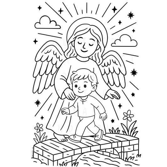 Guardian Angel coloring page