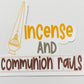 Incense and Communion rails sticker